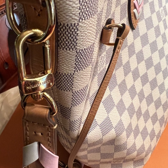 Louis Vuitton Damier Azur Braided Neverfull MM Pink Limited Edition - Picture 7 of 10